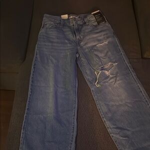 Men's Blue Distressed Jeans